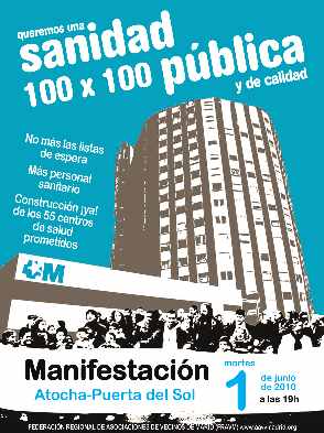 1 de junio: manifestación en defensa de una sanidad pública de calidad