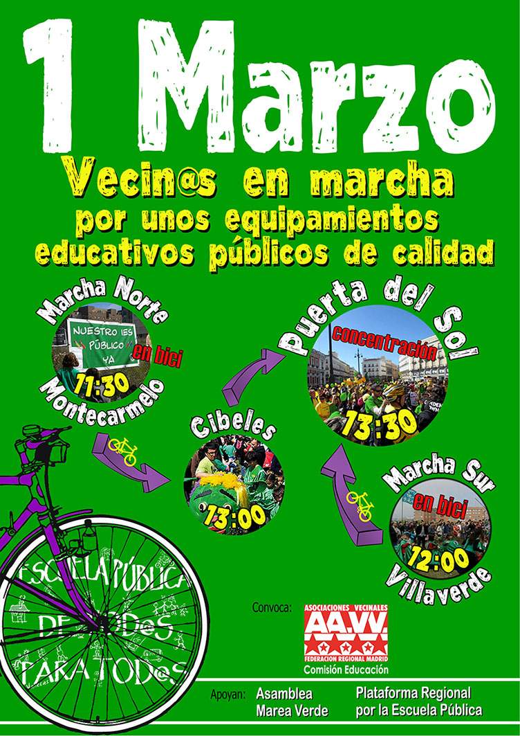 1 de marzo: vecin*s en marcha por la construcción de equipamientos educativos públicos