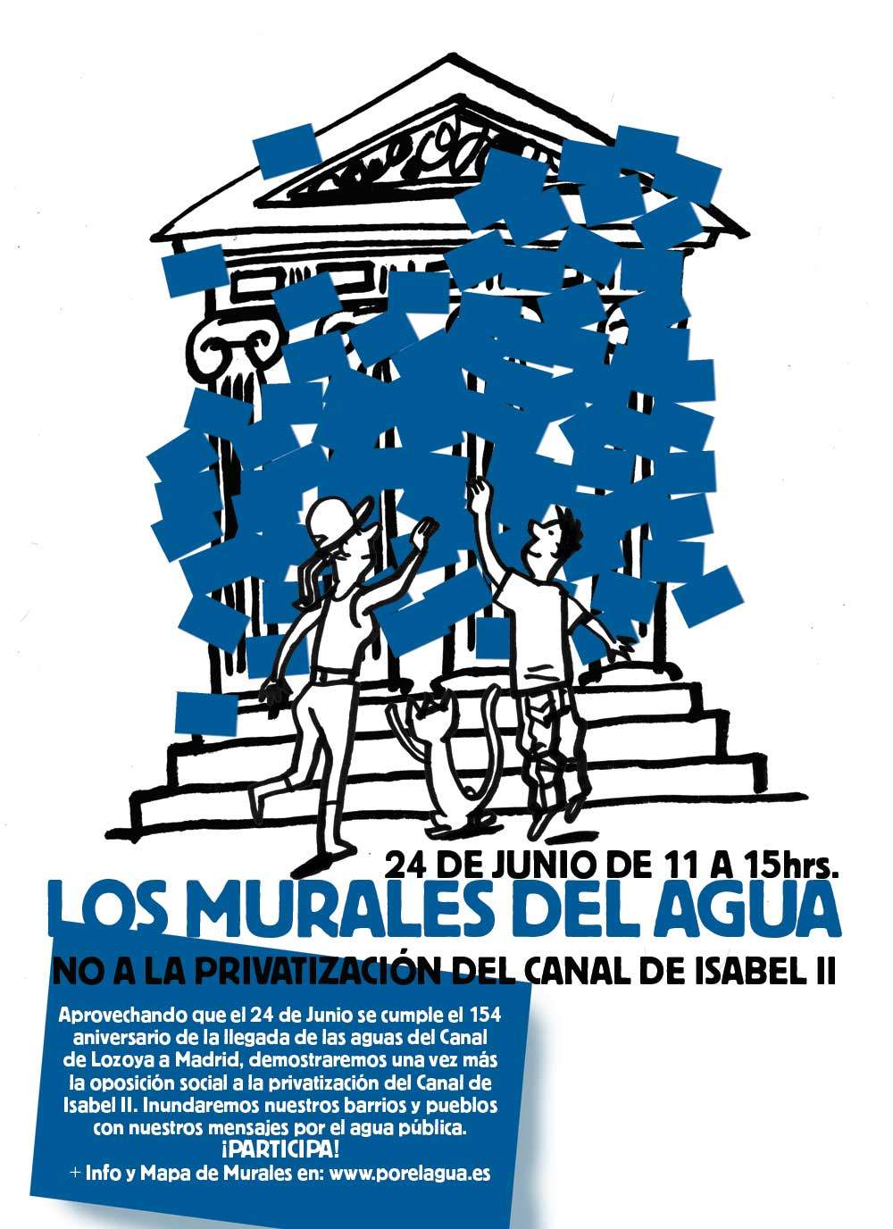 105 murales colectivos reivindicarán un referéndum vinculante sobre la gestión del Canal de Isabel II