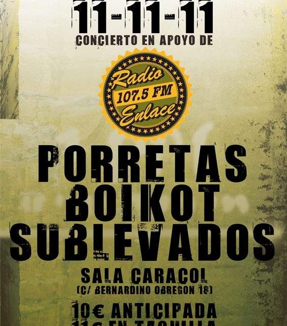 11-N: Boikot, Porretas y Sublevados, juntos en apoyo a Radio Enlace