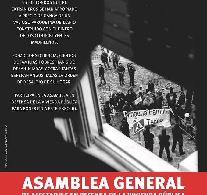 11F: asamblea contra la venta de vivienda pública