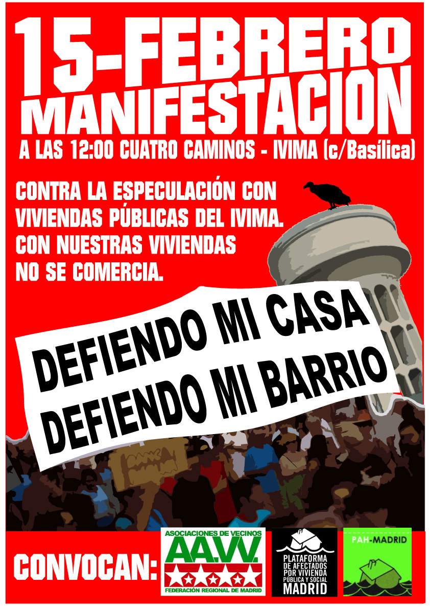 15F: manifestación contra la especulación con las viviendas públicas