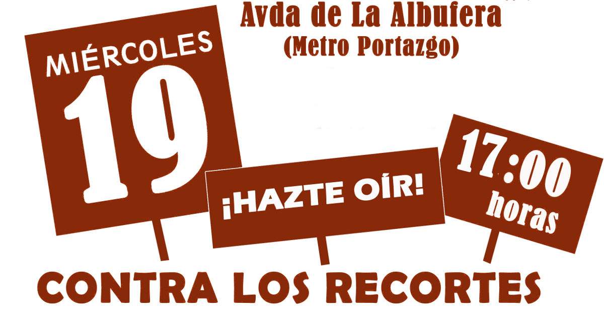 19 dic a las 17h: manifestación contra los presupuestos de los recortes y las privatizaciones