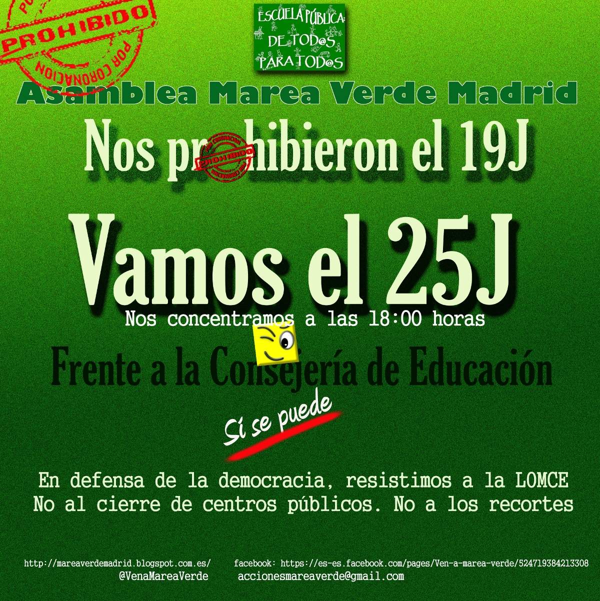 25J: la Marea Verde vuelve a la calle contra los recortes