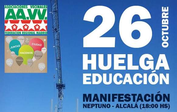 26-O: huelga en educación por la retirada de las reválidas y la LOMCE