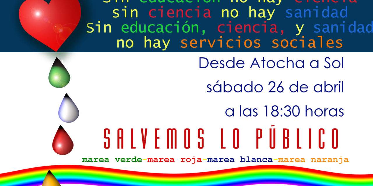 26A: la marea blanca inundará Madrid con las mareas verde, roja y naranja