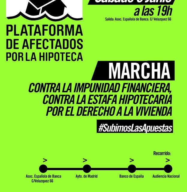 #8J: manifestación contra la impunidad financiera y la estafa hipotecaria