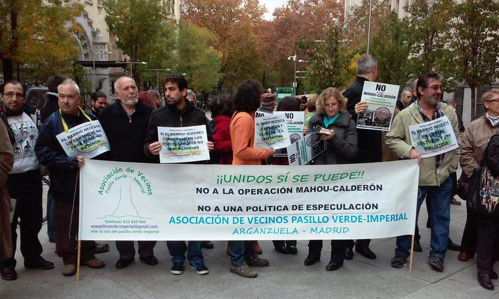 Arganzuela en pie de guerra contra la operación Calderón