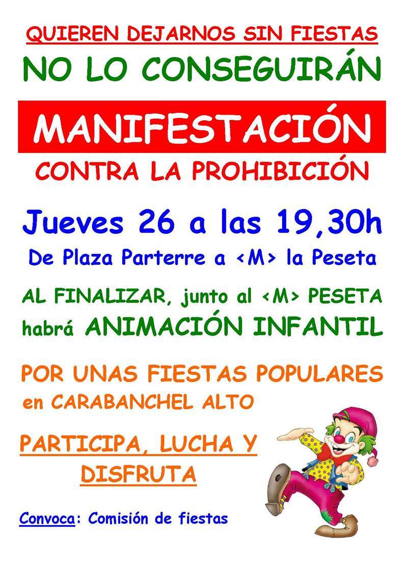 Carabanchel Alto sale a la calle en defensa de las fiestas populares del barrio