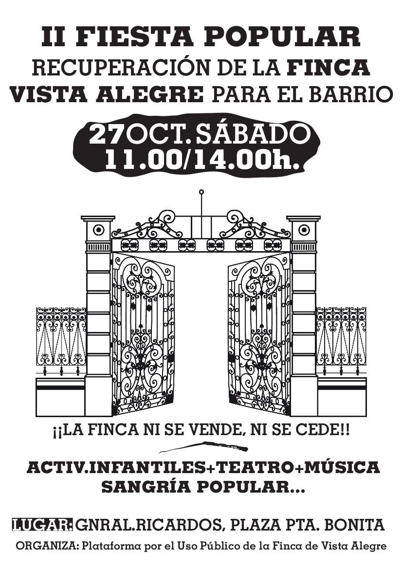 Carabanchel celebra una fiesta para reclamar la recuperación de la Finca de Vista Alegre