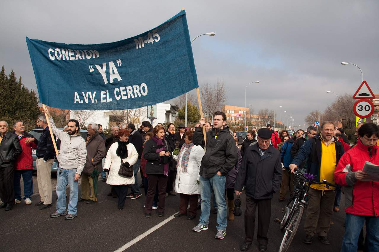 Coslada vuelve a manifestarse por la conexión a la M-45