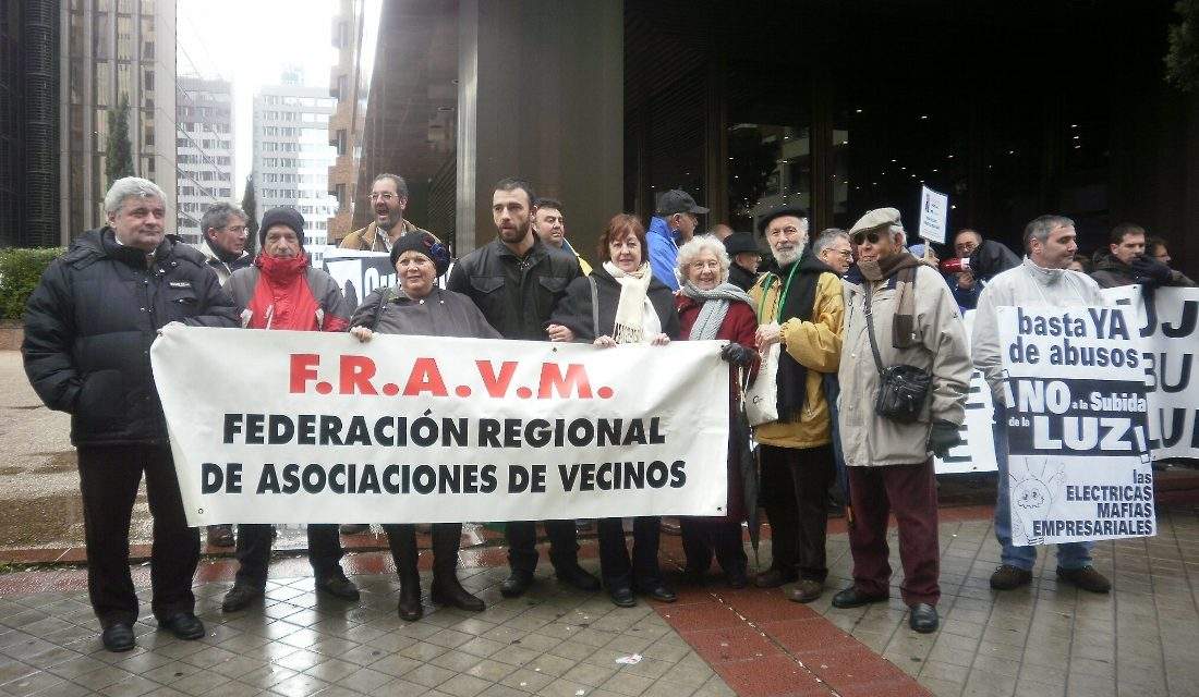 El movimiento vecinal exige la aplicación de criterios de progresividad en la factura de la luz