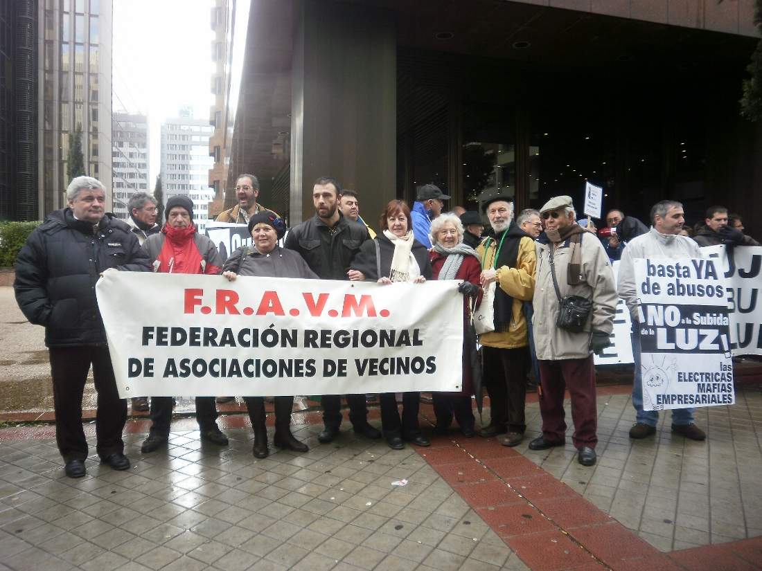 El movimiento vecinal exige la aplicación de criterios de progresividad en la factura de la luz