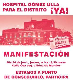 El vecindario de Carabanchel, de nuevo en la calle por el Gómez Ulla