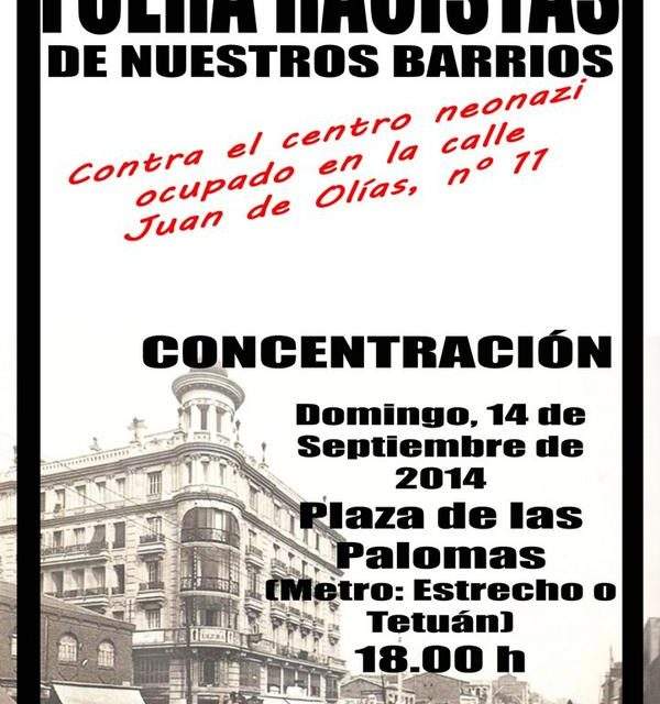 El vecindario de Tetuán pide la expulsión de los nazis del centro social Ramiro Ledesma