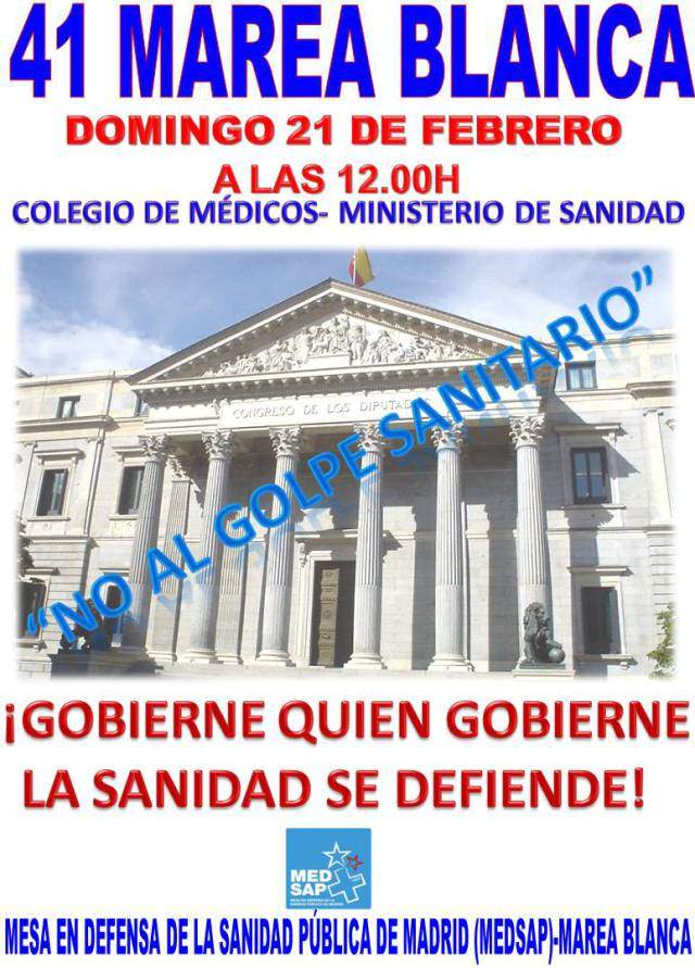 Este domingo toca salir a defender la sanidad pública