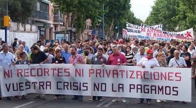 Éxito de participación en la protesta de las comarcas del sur contra los recortes