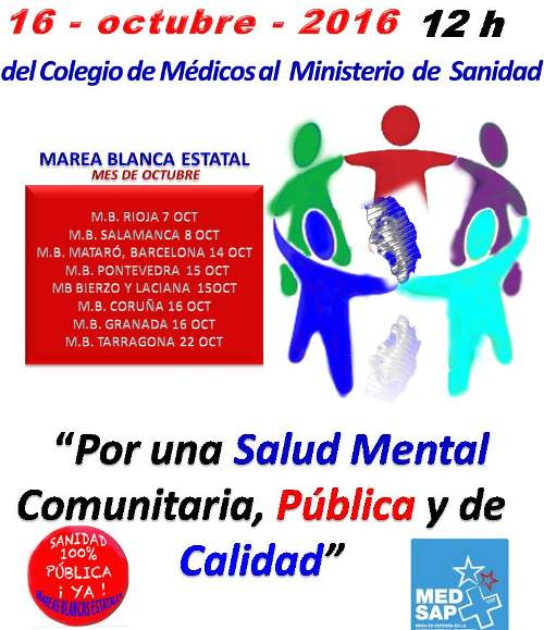 La 49ª Marea Blanca denuncia el deterioro de la salud mental pública