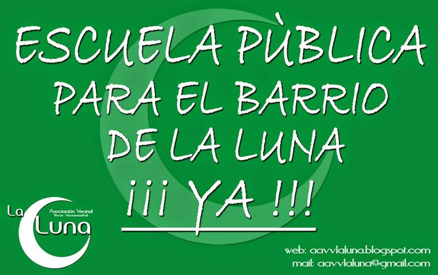 La AV La luna lanza una campaña ficticia de matriculación en la escuela pública en Rivas