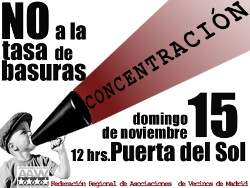 La FRAVM intensifica su campaña contra la nueva tasa de la basura