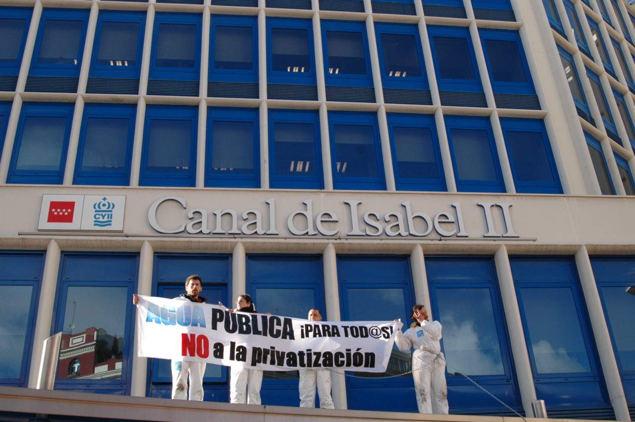 La FRAVM presenta un recurso contra la adopción, por parte del Ayuntamiento de Madrid, de la gestión privada del Canal de Isabel II