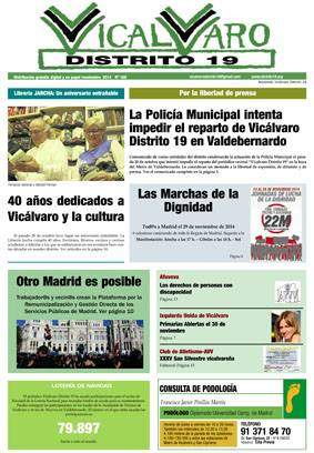 La Policía Municipal intenta impedir el reparto de Vicálvaro Distrito 19 en Valdebernardo