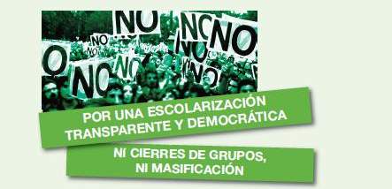 La comunidad educativa del Sur de la región protesta contra el cierre de grupos y la masificación