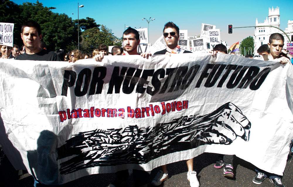 La juventud indignada ocupa las calles de Madrid