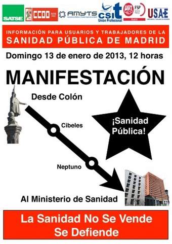 La marea blanca vuelve a inundar el centro de Madrid