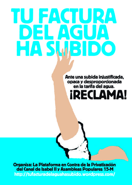 Lanzamos la campaña contra el tarifazo del agua