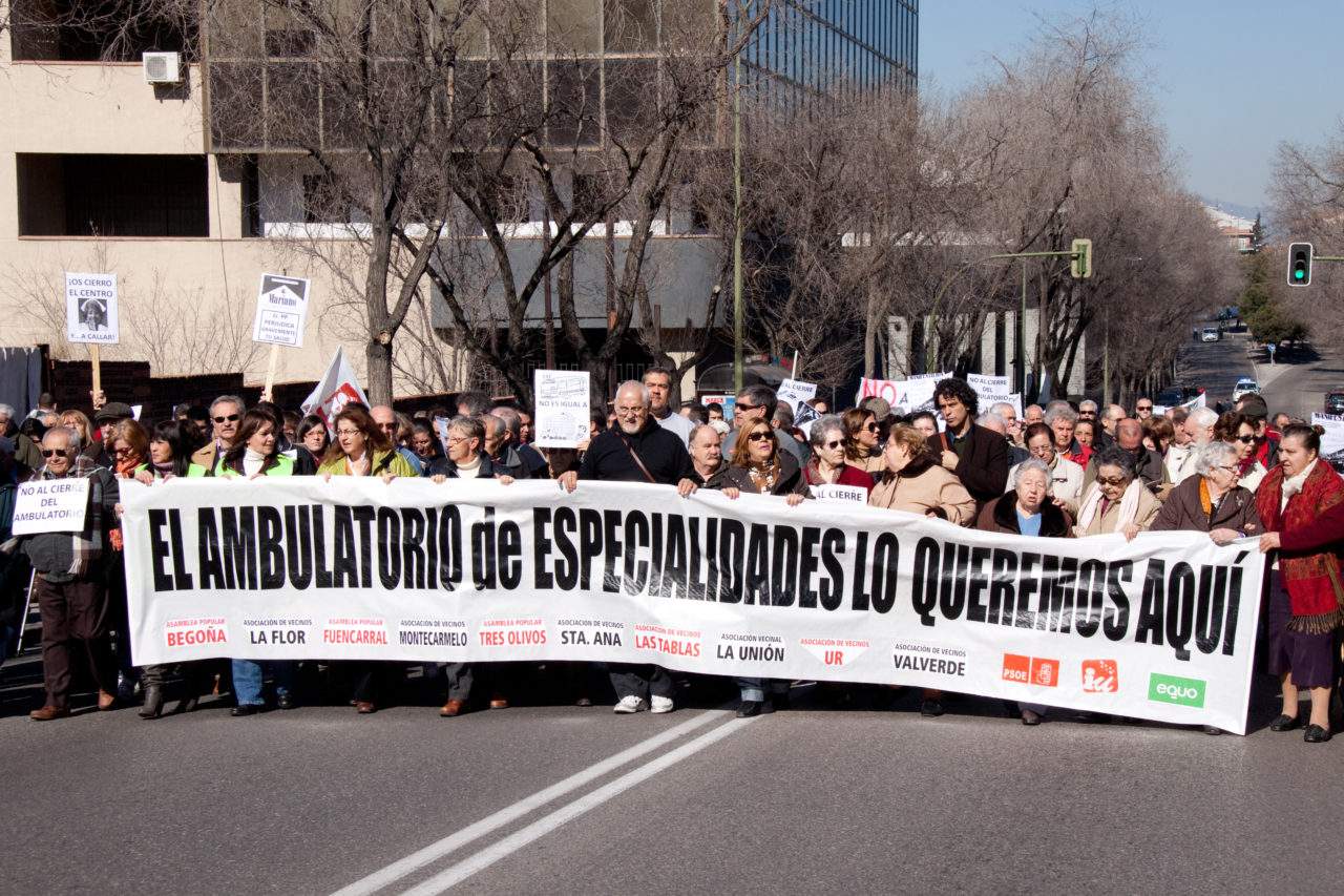 Las asociaciones vecinales de Fuencarral se plantan ante la Consejería de Sanidad
