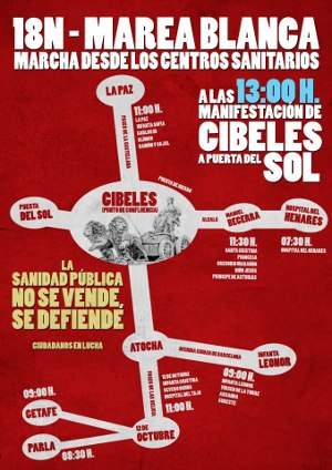 Las asociaciones vecinales llaman a cubrir Madrid de blanco el próximo domingo