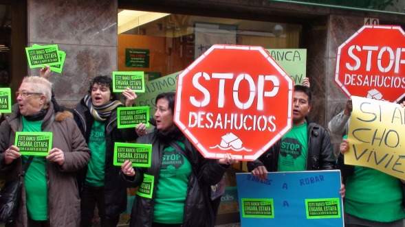Los afectados por la hipoteca llaman a paralizar un desahucio en Tetuán