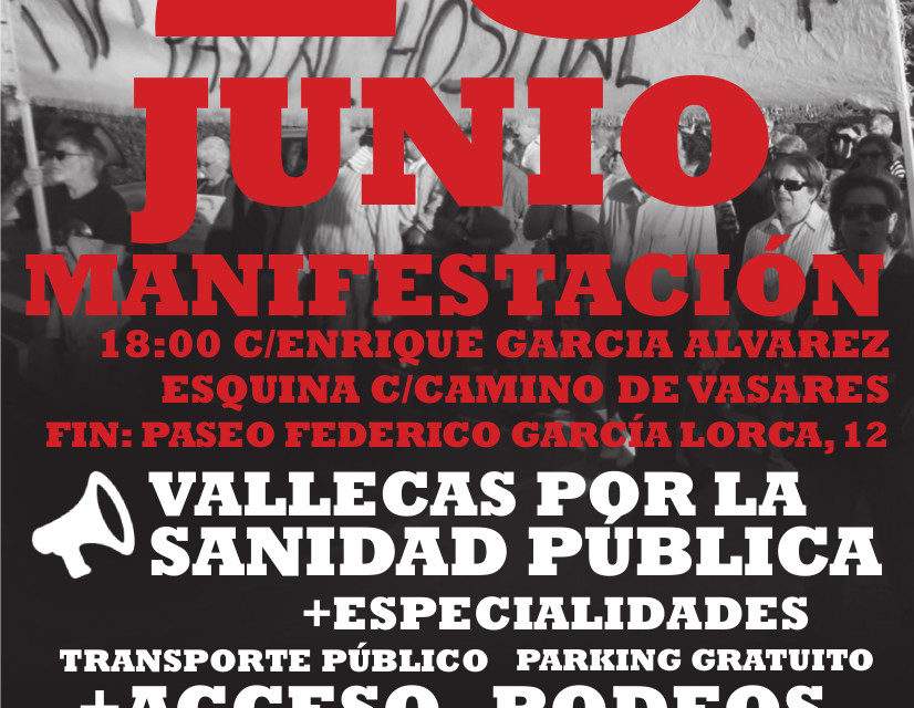 Los vallecanos salen a la calle en defensa del Hospital Infanta Leonor