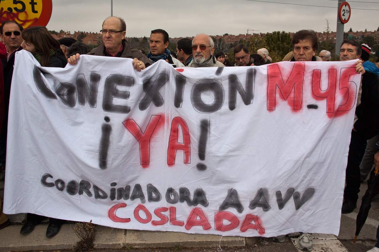 Los vecinos de Coslada logran la reapertura del acceso a la M-45