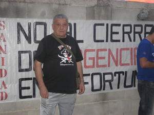 Lucrecio cumple su décimo día de huelga de hambre contra el cierre de las urgencias en La Fortuna (Leganés)