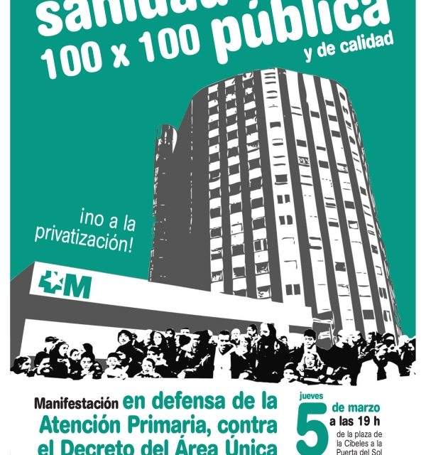 Manifestación en defensa de la sanidad pública