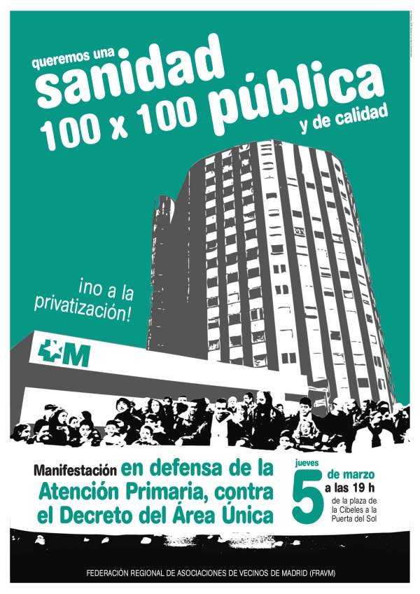 Manifestación en defensa de la sanidad pública