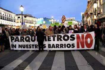 Nueva manifestación antiparquímetros