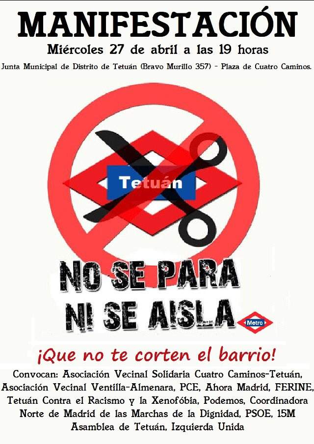 Obras en la Línea 1 de Metro: Tetuán tampoco se corta ni se aisla