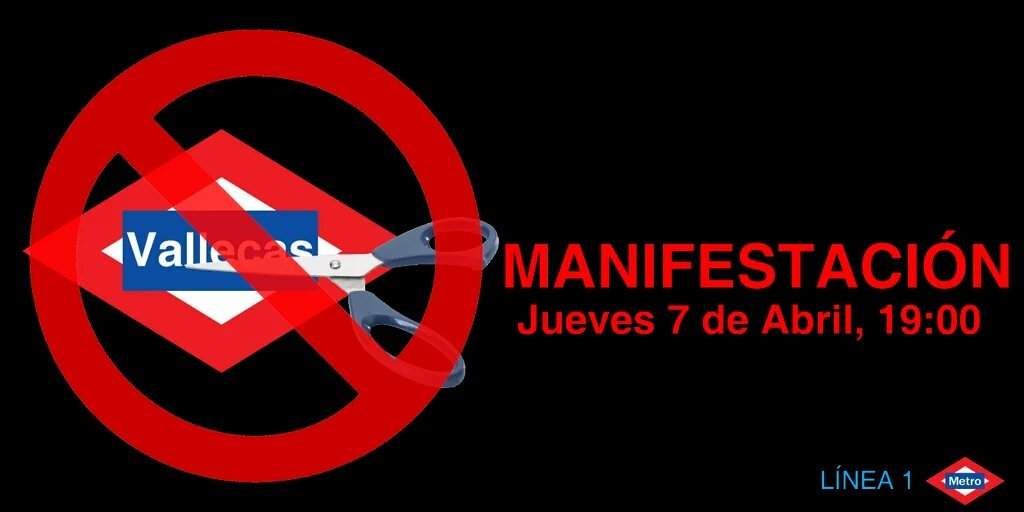 Vallecas mantiene la protesta por la Línea 1 de Metro de esta tarde