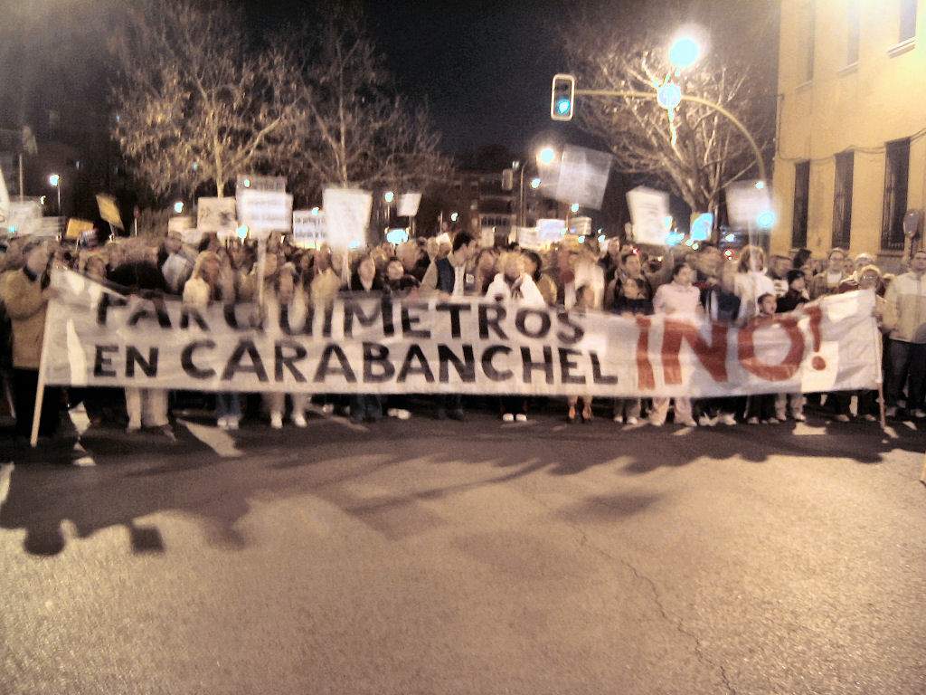 Carabanchel Alto contra los parquímetros