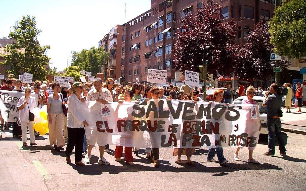 La Prospe vuelve a salir a la calle en defensa del parque de Berlín