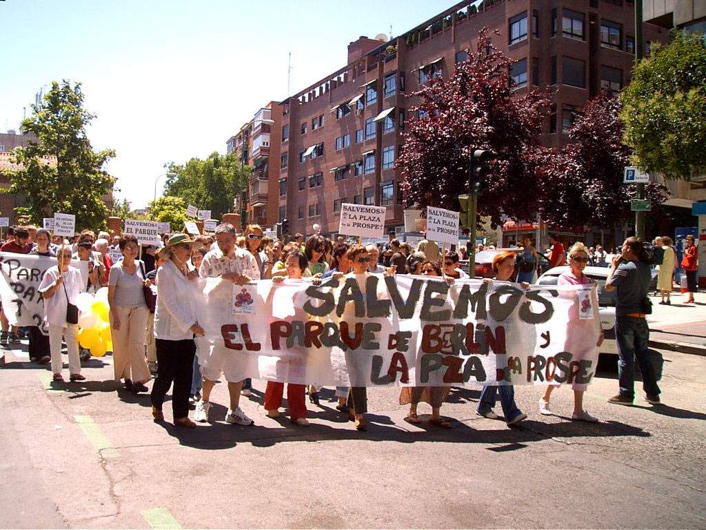 La Prospe vuelve a salir a la calle en defensa del parque de Berlín