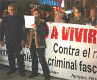Los vecinos de Usera se manifiestan contra el asesinato de Carlos J. Palomino