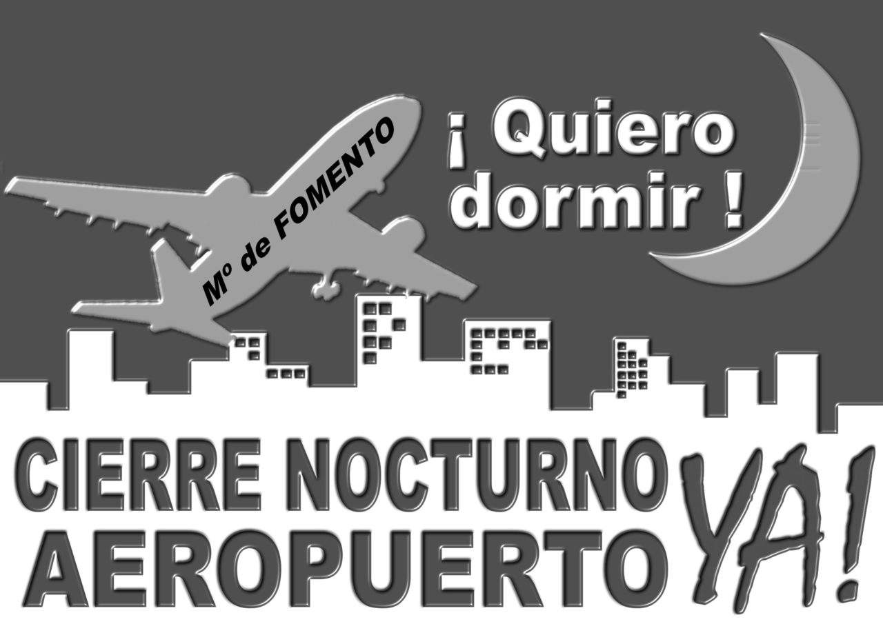Más de una veintena de organizaciones reclaman el cierre nocturno del aeropuerto