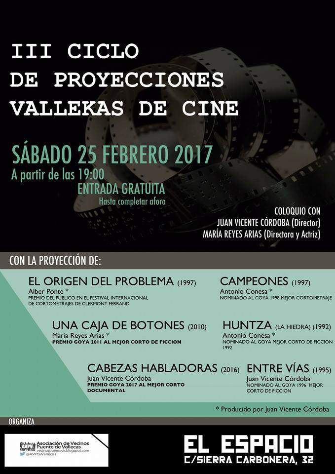 El Goya 2017 al mejor corto documental inaugura el III Ciclo Vallekas de Cine