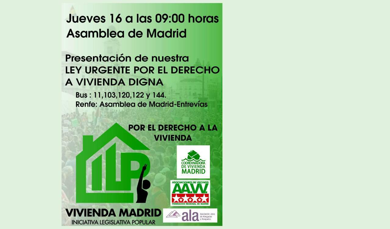 ILP por el derecho a la vivienda: comienza la cuenta atrás