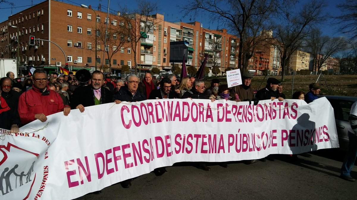 Los mayores protestan contra el ridículo incremento de las pensiones