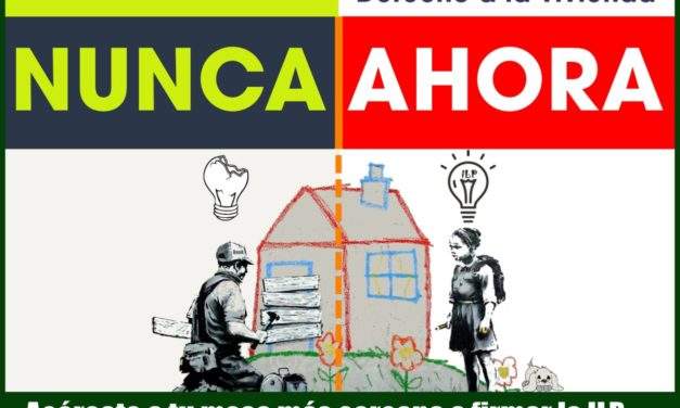 1 de abril: gran jornada de recogida de firmas para la ILP de vivienda